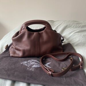 YURT Brown Leather Handbag